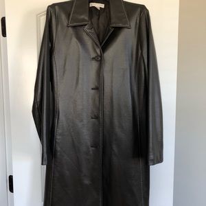 Brown Knee Length Jacket Medium